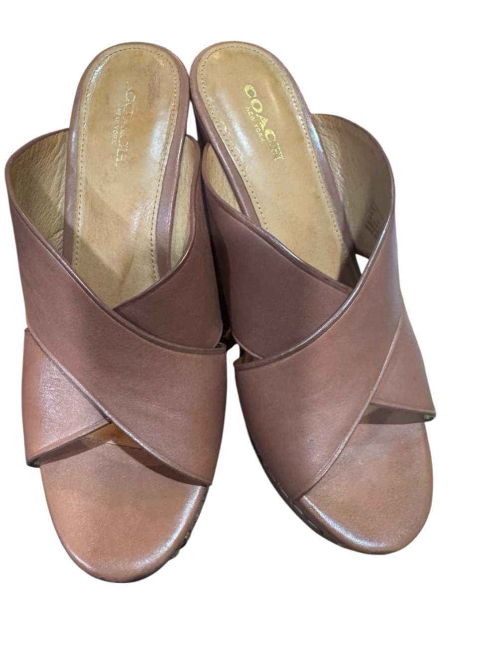 Coach Emily Wedge Slide Sandals in box - Picture 7 of 13